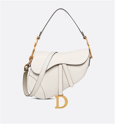 Saddle Bag with Strap Latte Smooth Calfskin and Dior Oblique 